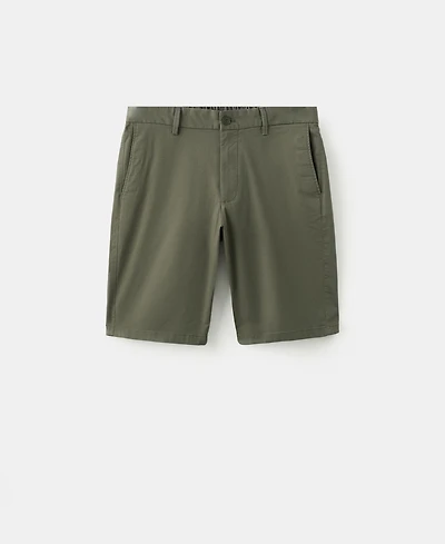 Mango Men's Slim-Fit Chino Cotton 10.12" Bermuda Shorts