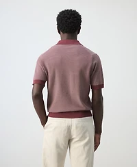 Mango Men's Combined Knit Polo Shirt