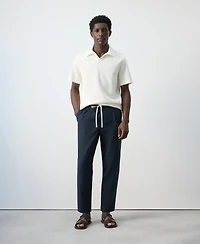 Mango Men's Regular-Fit Textured Polo Shirt