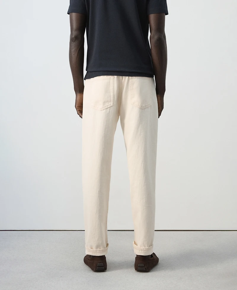 Mango Men's Regular-Fit Cropped Jeans