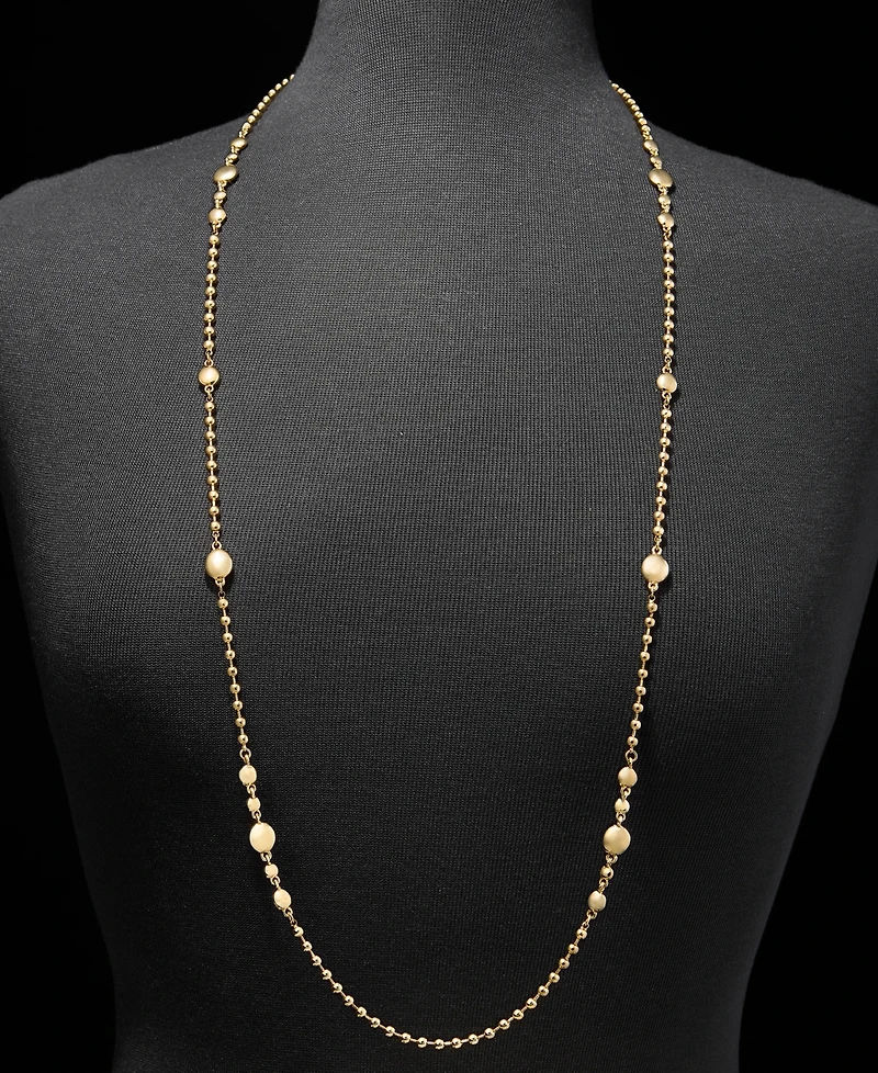 Anne Klein Gold-Tone 42" Metal Lentil Beaded Strandage Necklace