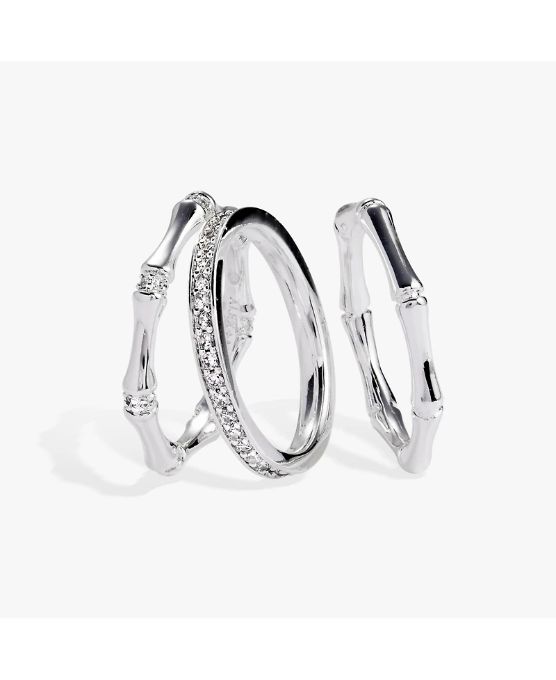 Alex and Ani Bamboo Trio Ring Set