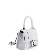 Pre-Owned Balenciaga Mini Hourglass Top Handle Bag Glitter Leather