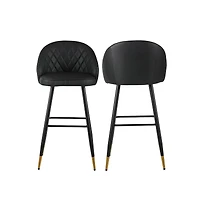 New Classic Furniture Oliver Faux Leather Bar Chair (Set of