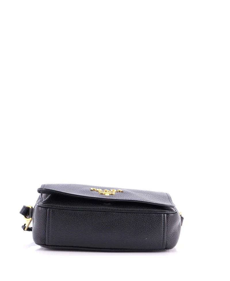Pre-Owned Prada Small Flap Zip Crossbody Bag Vitello Phenix
