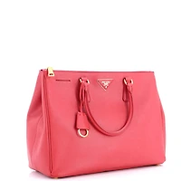 Pre-Owned Prada Large Double Zip Lux Tote Saffiano Leather