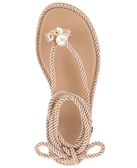 I.n.c. International Concepts Women's Marva Rope Lace-Up Flat Sandals, Macy's Exclusive