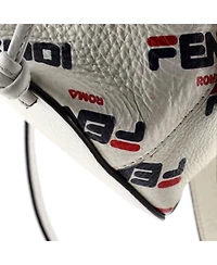 Pre-Owned Fendi Mini Mania Logo Mon Tresor Bucket Bag Printed Leather