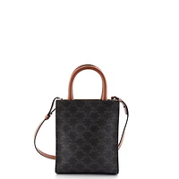 Pre-Owned Celine Mini Vertical Cabas Tote Triomphe Coated Canvas