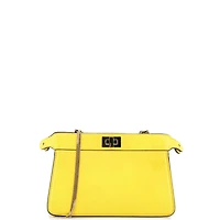 Pre-Owned Fendi Small Peekaboo ISeeU Chain Pochette Leather