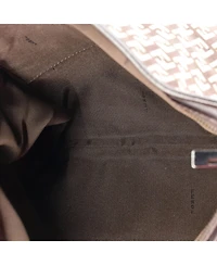 Pre-Owned Fendi Medium Vintage Zip Messenger Bag Zucchino Canvas