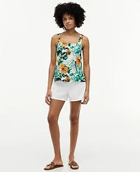 Tommy Hilfiger Women's Printed Sleeveless Square Neck Blouse