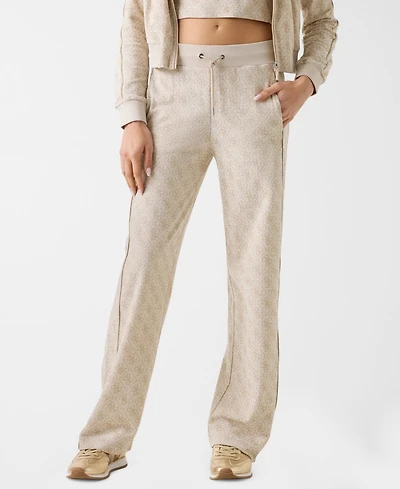 Guess Women's 4G All Over Jacquard Wide-Leg Pants