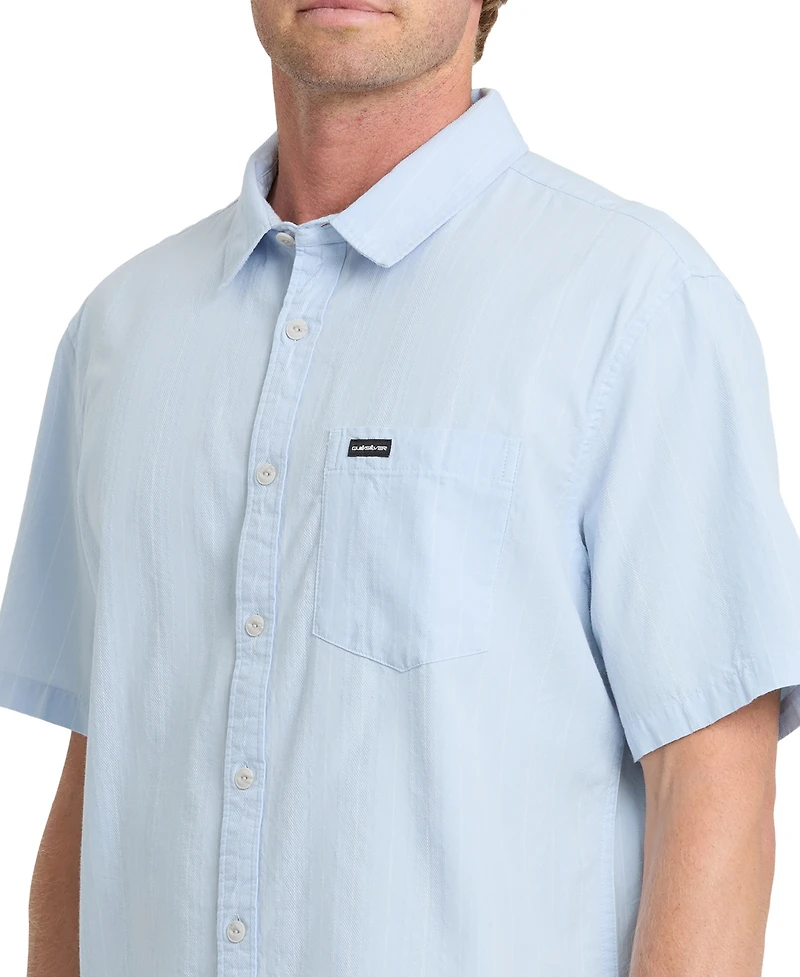 Quiksilver Men's Dobby Stripe Short-Sleeve Shirt