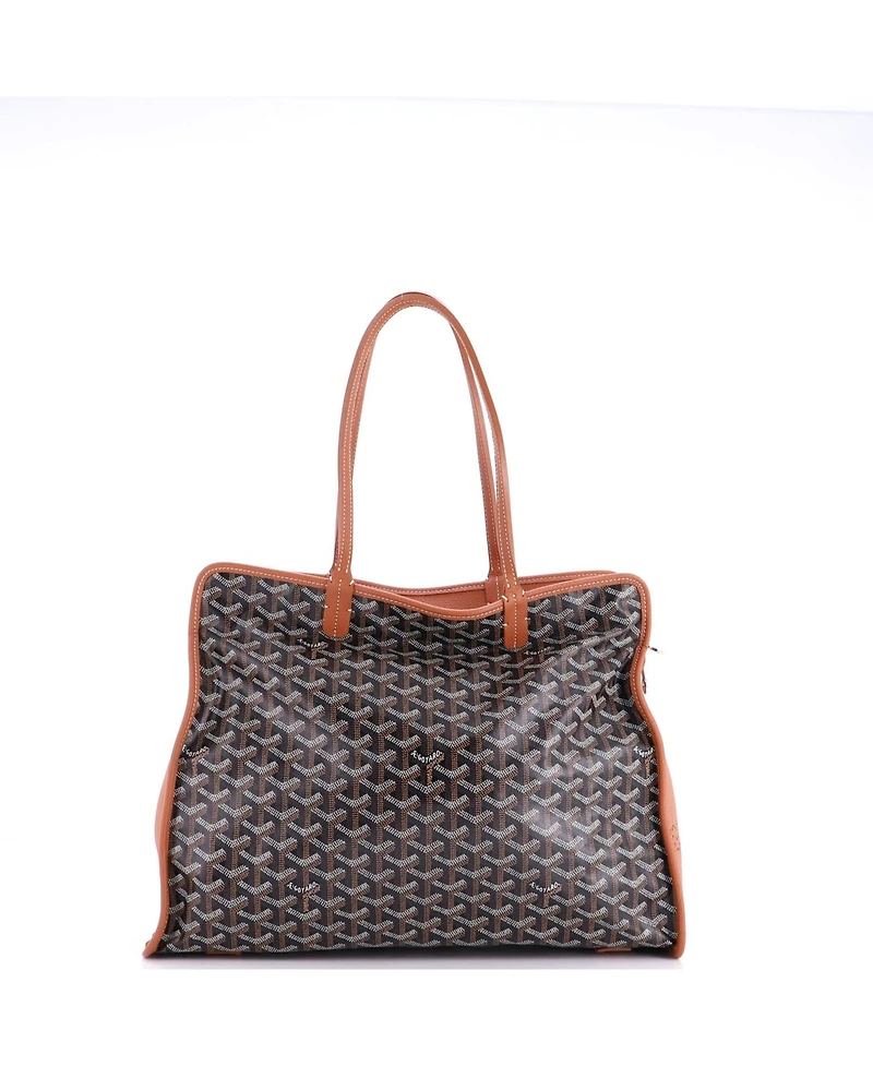 Pre-Owned Goyard Pm Hardy Pet Carrier Coated Canvas