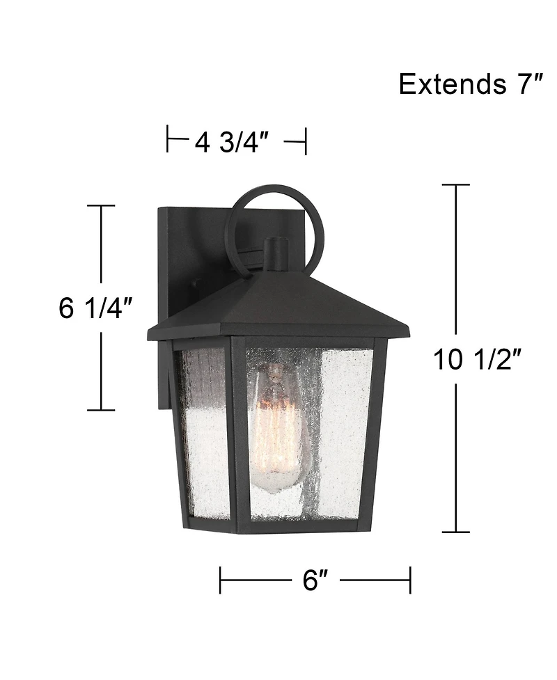 John Timberland Westmont 10 High Modern Outdoor Wall Light Fixture Mount Porch House Weatherproof Sand Glass Shade