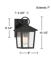John Timberland Westmont 10 High Modern Outdoor Wall Light Fixture Mount Porch House Weatherproof Sand Glass Shade