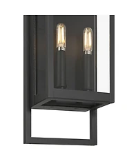 Possini Euro Design Possini Euro Jerry Sand Black 2Lt Marine Grade Outdoor Wall Light