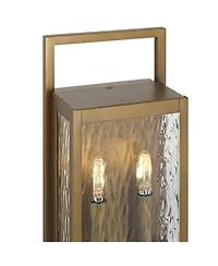 Possini Euro Design Possini Euro Jerry Aged Brass 2Lt Marine Grade Outdoor Wall Light