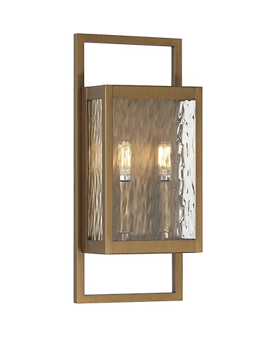 Possini Euro Design Possini Euro Jerry Aged Brass 2Lt Marine Grade Outdoor Wall Light