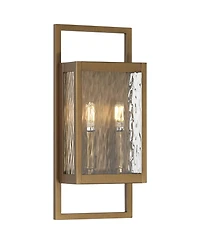 Possini Euro Design Possini Euro Jerry Aged Brass 2Lt Marine Grade Outdoor Wall Light