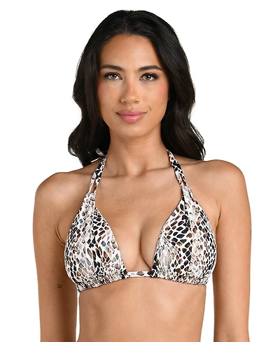 La Blanca Island Goddess Halter Triangle Bikini Top