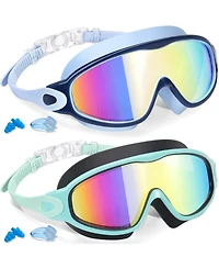 Gnuadz 2pieces Swim Goggles Kids Uv Anti-fog Pool Water