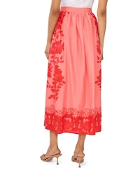 Vince Camuto Women's Cotton Pull-On Elastic Waist Skirt