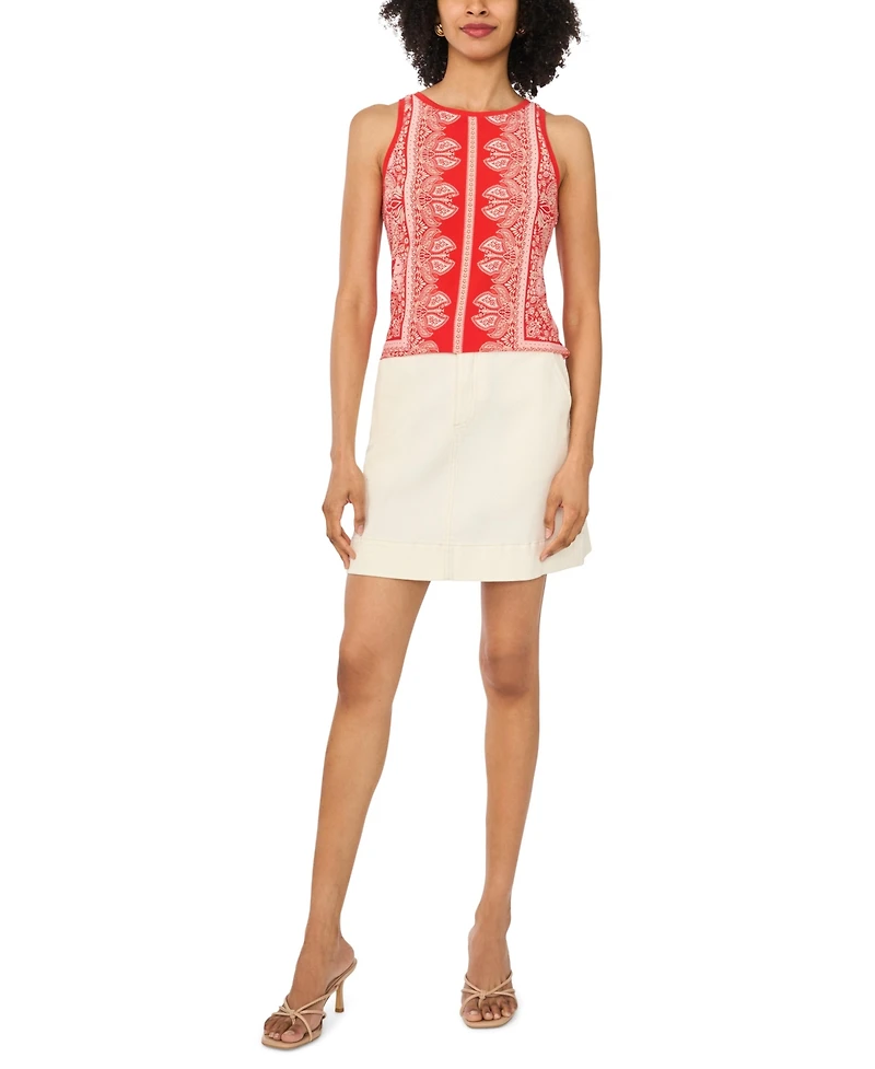 Vince Camuto Women's Printed Sleeveless Tank Top