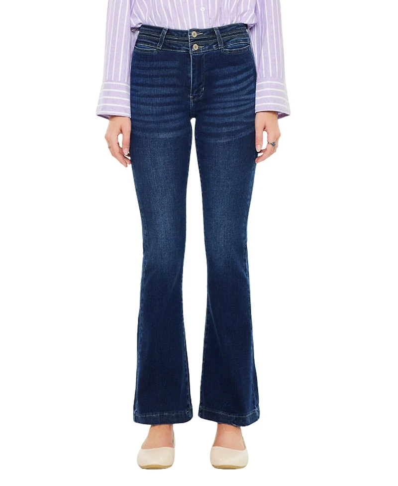 KanCan Women's Caroline High-Rise Flare Jeans