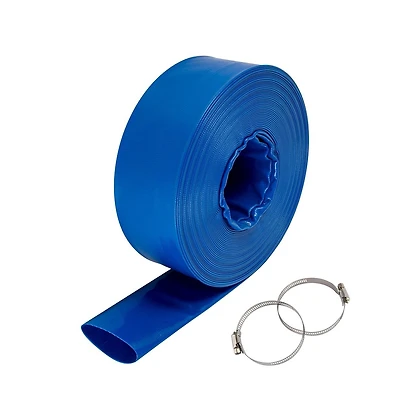 Sugift 4 inches x 105 feet Pvc Lay Flat Discharge Hose Heavy Duty Backwash Hose