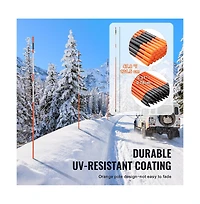 Sugift 48 inches Driveway Markers 100 Pack 0.31 in Diameter Reflective Snow Stakes