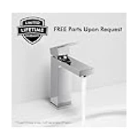 Phying Chrome Bathroom Sink Faucet Single Hole Bathroom Faucets Single Handle for Modern Washroom Vanity Rv Farmhouse Sink cUPC Certified Lead-Free