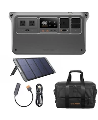Dji Power 1000 Portable Power Station Bundle with 100W Foldable Solar Panel, 12V/24V Power Car Power Outlet, Slinger Storage Protective