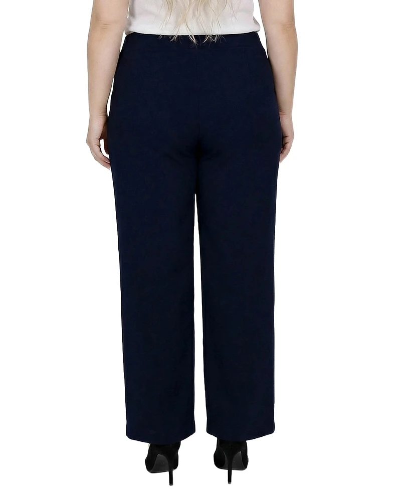 Ny Collection Plus Pull-On Wide-Leg Pants