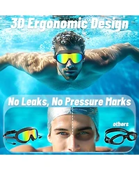 Gnuadz Swim Goggles Wide View Anti-fog Uv Protection Adult Men Women