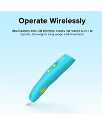 myFirst 3dPen Make - Multi Speed Printing Pen with 6 Pla Filament Colors, Stencil Book, Charger For Kids Red