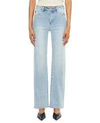 KanCan Women's Cheriese High Rise Straight-Leg Jeans