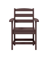 Outdoor Hdpe Patio Classic Dining Arm Chair
