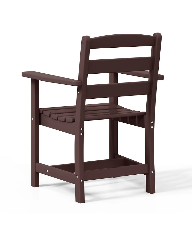Outdoor Hdpe Patio Classic Dining Arm Chair
