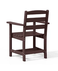 Outdoor Hdpe Patio Classic Dining Arm Chair