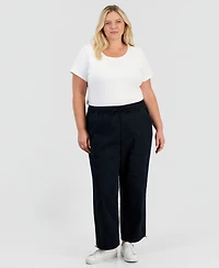 Style & Co Plus High-Rise Bungee Crop Pants, Macy's Exclusive