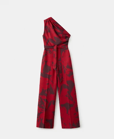 Mango Women's Printed Asymmetrical Jumpsuit