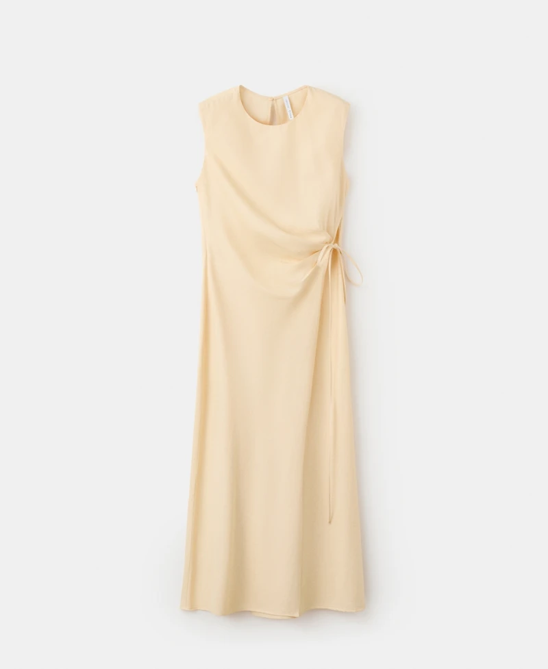 Mango Women's Knot Detail Wrap Midi-Dress