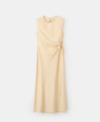 Mango Women's Knot Detail Wrap Midi-Dress