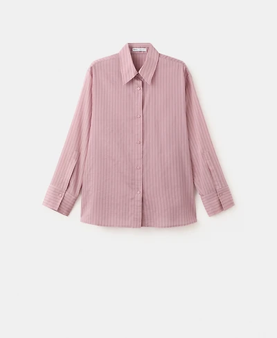 Mango Women's Lyocell Striped Shirt
