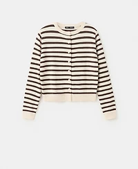 Mango Women's Stripped Knit Cardigan