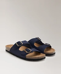 Mango Women's Double-Buckle Leather Sandals