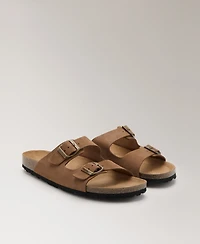 Mango Women's Double-Buckle Leather Sandals