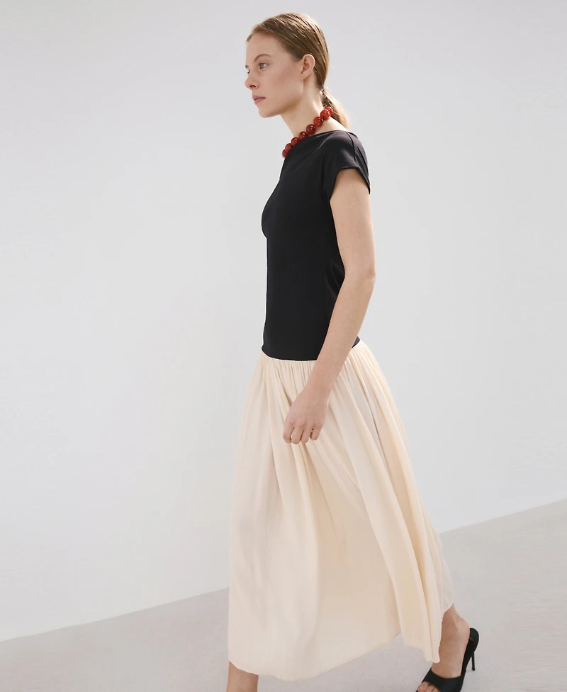 Mango Women's Asymmetrical Flared Dress